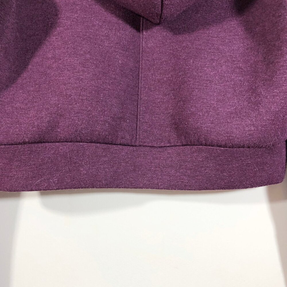 P'TULA Girlfriend Cropped Hoodie Full-Zip in Midnight Plum S - Picture 10 of 12